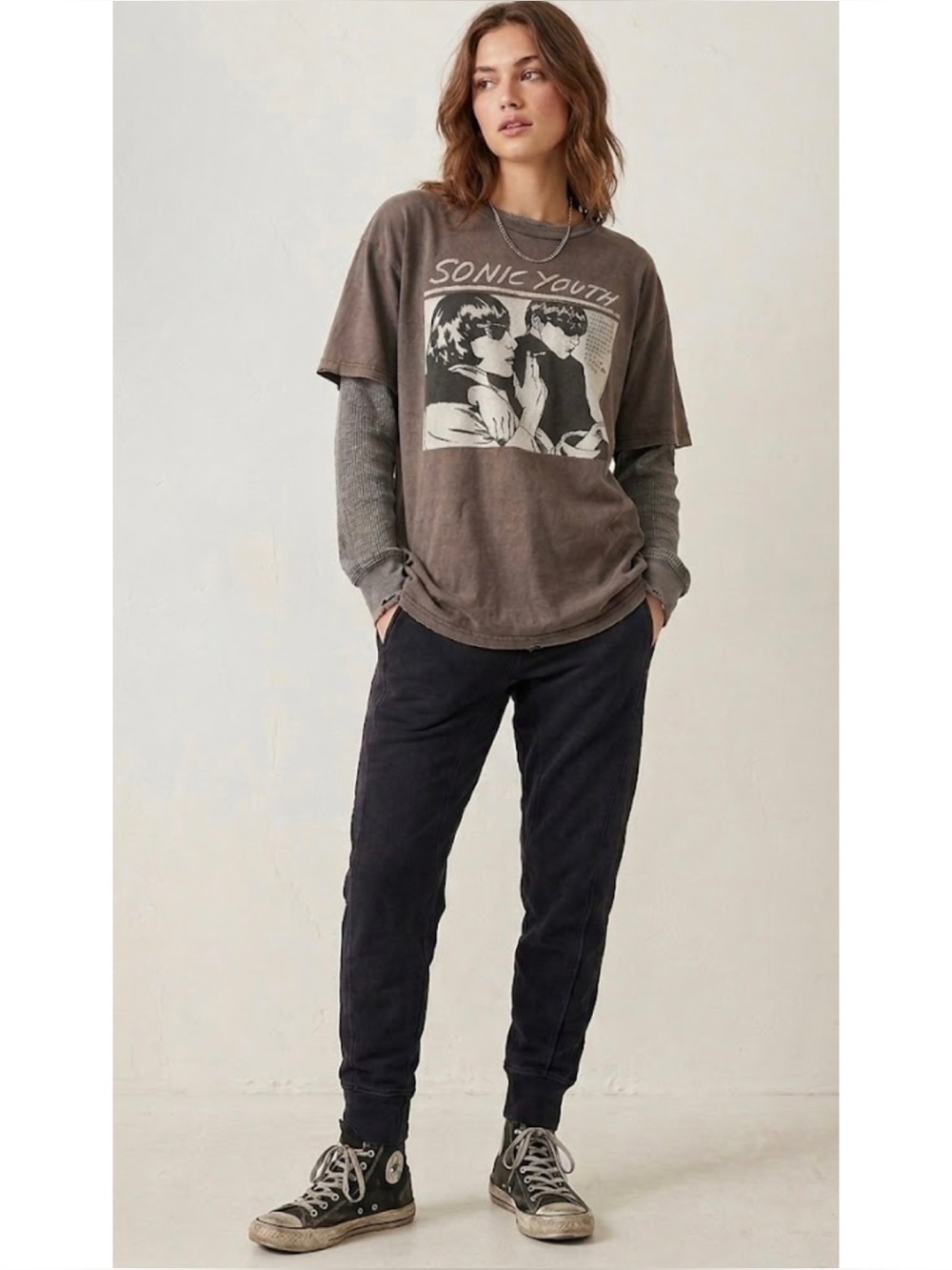 Joah Brown Stadium Joggers Washed Black Loungewear XS/S Athleisure *Read*